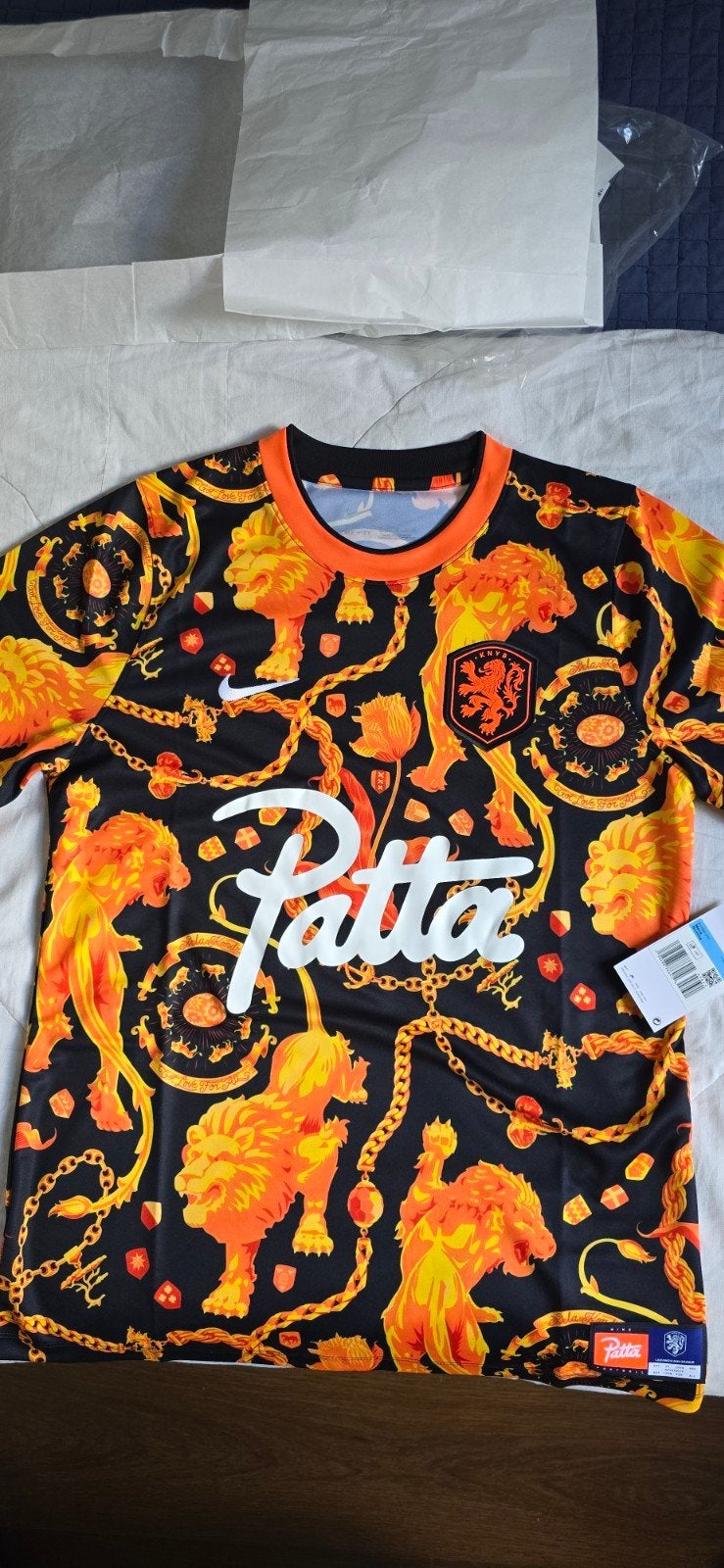 Patta x KNVB Pre-Match Voetbalshirt XXXL - Nieuw met bon, Zwart, Nieuw, Overige maten, Ophalen of Verzenden