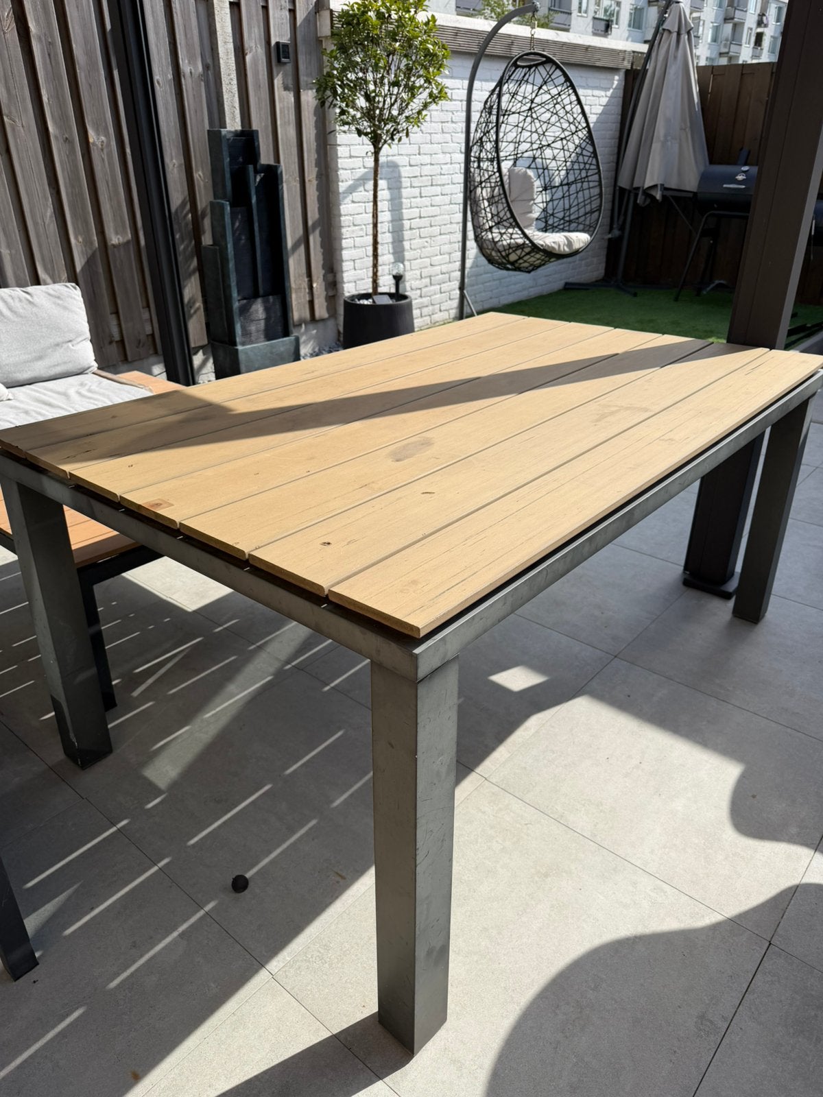 Tuintafel, Tuin en Terras, Ophalen, Gebruikt, Rechthoekig