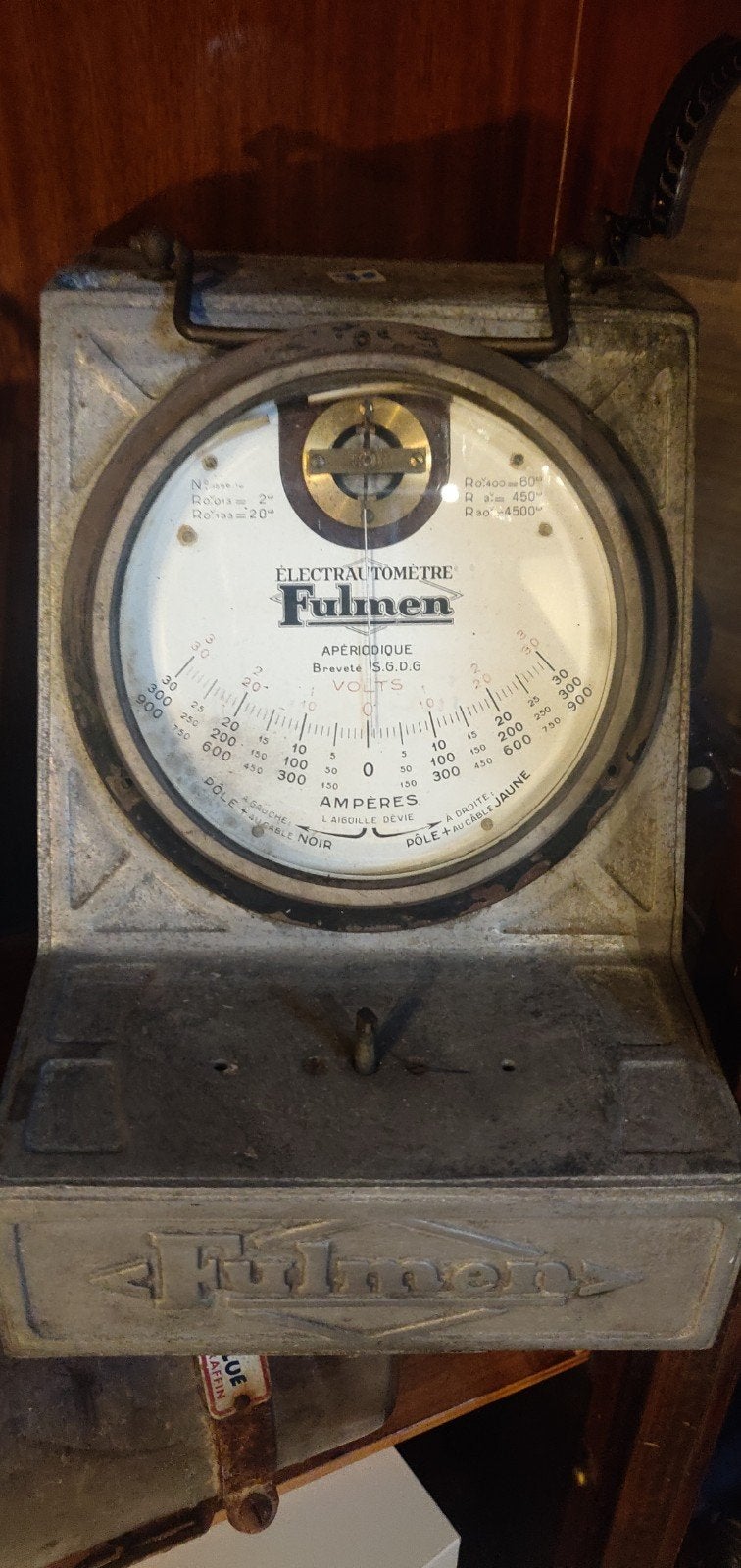 Antieke Fulmen Electrautomètre Voltmeter Amperemeter, Ophalen of Verzenden