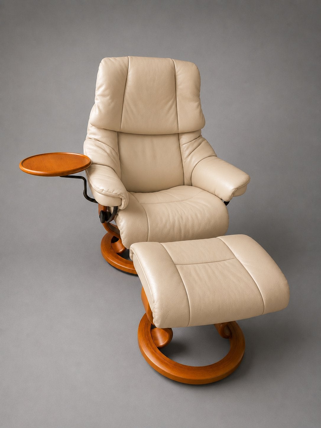 Stressless Reno ZGAN met voetenbank, Huis en Inrichting, Fauteuils, Ophalen, Zo goed als nieuw, 75 tot 100 cm, 50 tot 75 cm