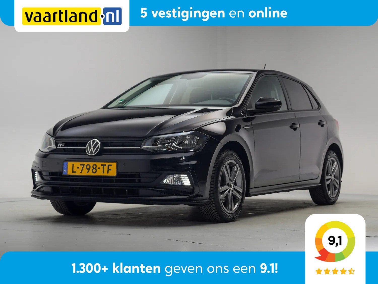 Volkswagen Polo 1.0 TSI R-Line Edition [ Navi Apple/Android, 1063 kg, Gebruikt, 95 pk, Origineel Nederlands