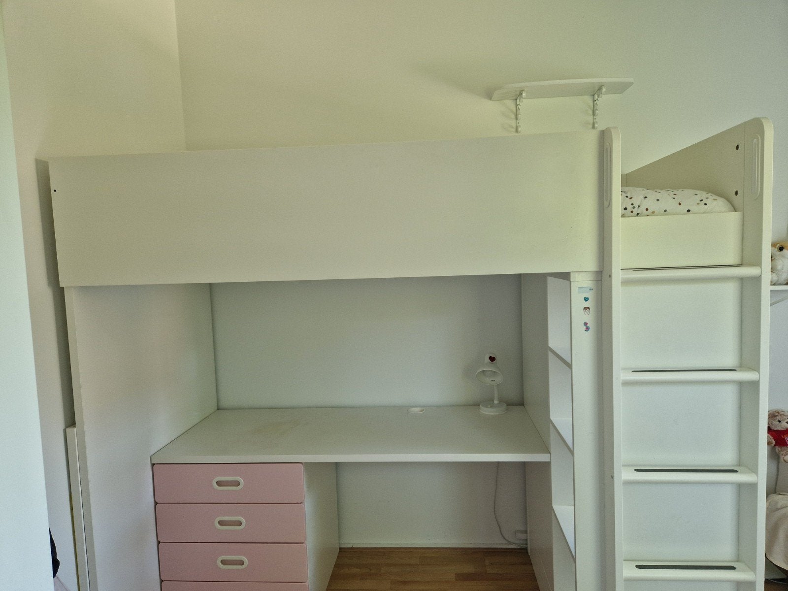 IKEA STUVA Hoogslaper met bureau en kast, Ophalen, Gebruikt, Eenpersoons, 90 cm