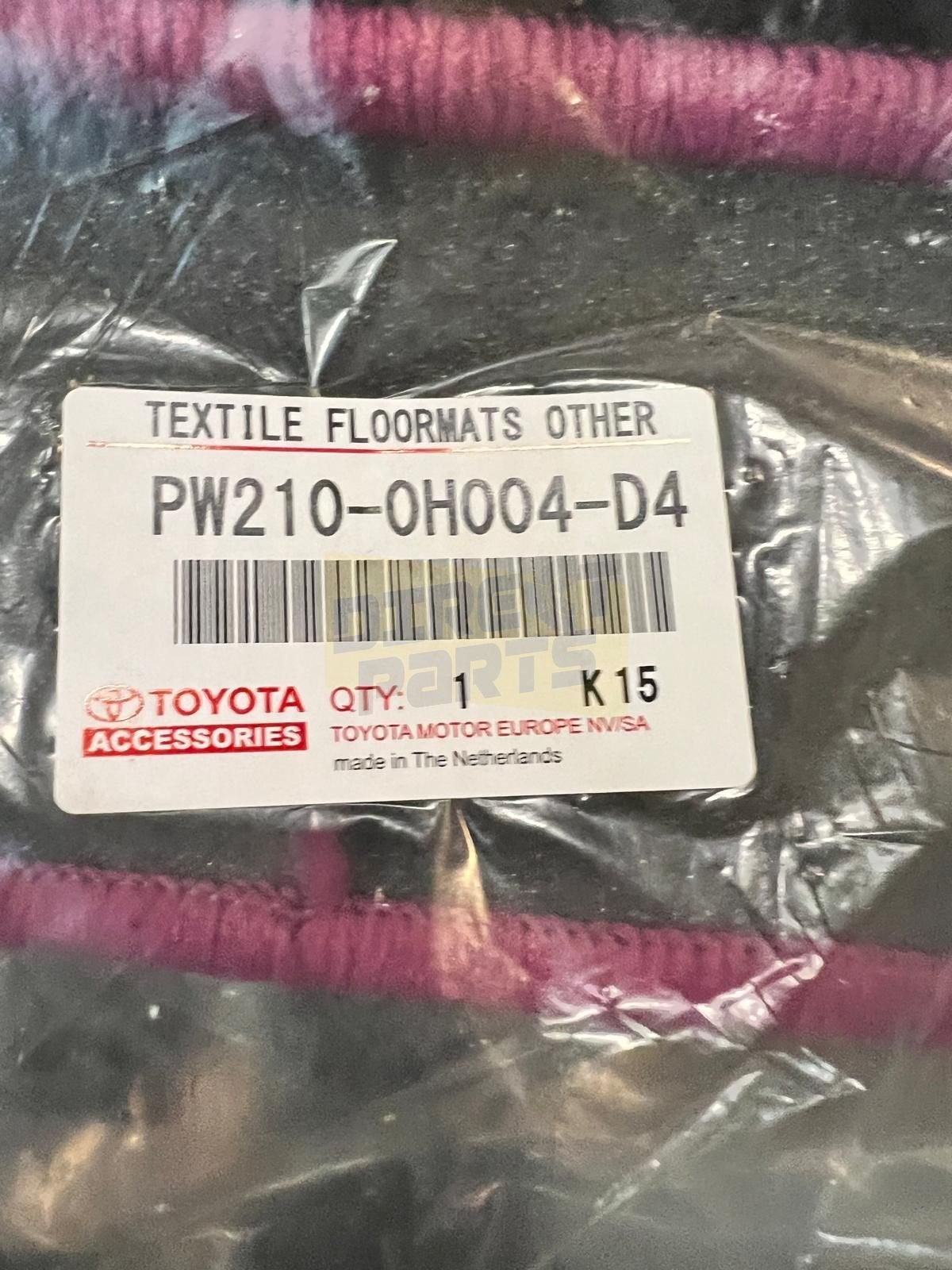 Toyota Aygo (B40) mattenset (4x) 'velours' (Reddish Purple), -, -, Nieuw, Ophalen of Verzenden