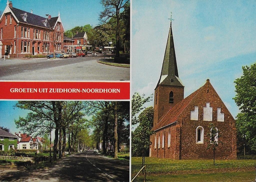 Ch918 Gelopen ansichtkaart zuidhorn - noordhorn, Ophalen of Verzenden, 1980 tot heden, Gelopen