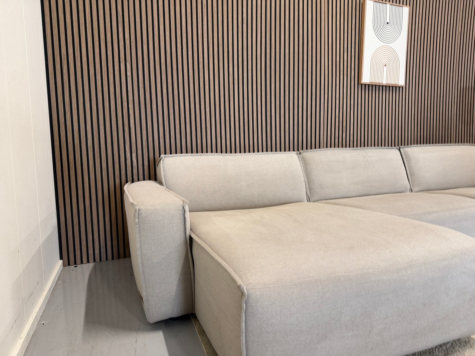 Umix - Brooklyn - Hoekbank - Creme / Beige, Ophalen of Verzenden, Gebruikt, 150 cm of meer, Vierpersoons of meer