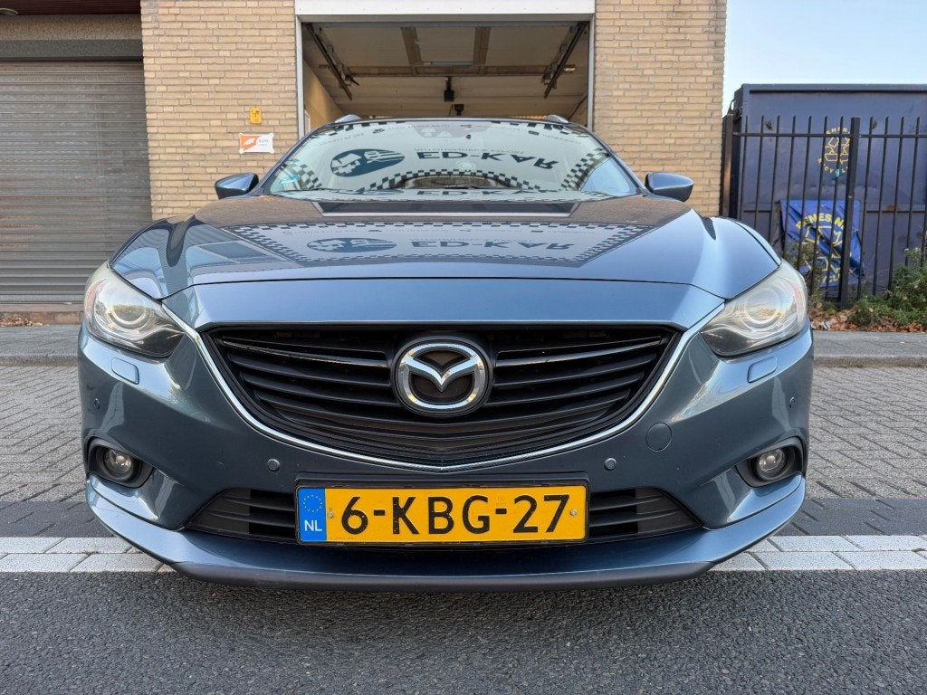 Mazda 6 2.0 HP TS+ Lease Pack PDC NAVI RIJDT GOED NAP APK 3-, Auto's, Automaat, Gebruikt, 4 cilinders, Blauw