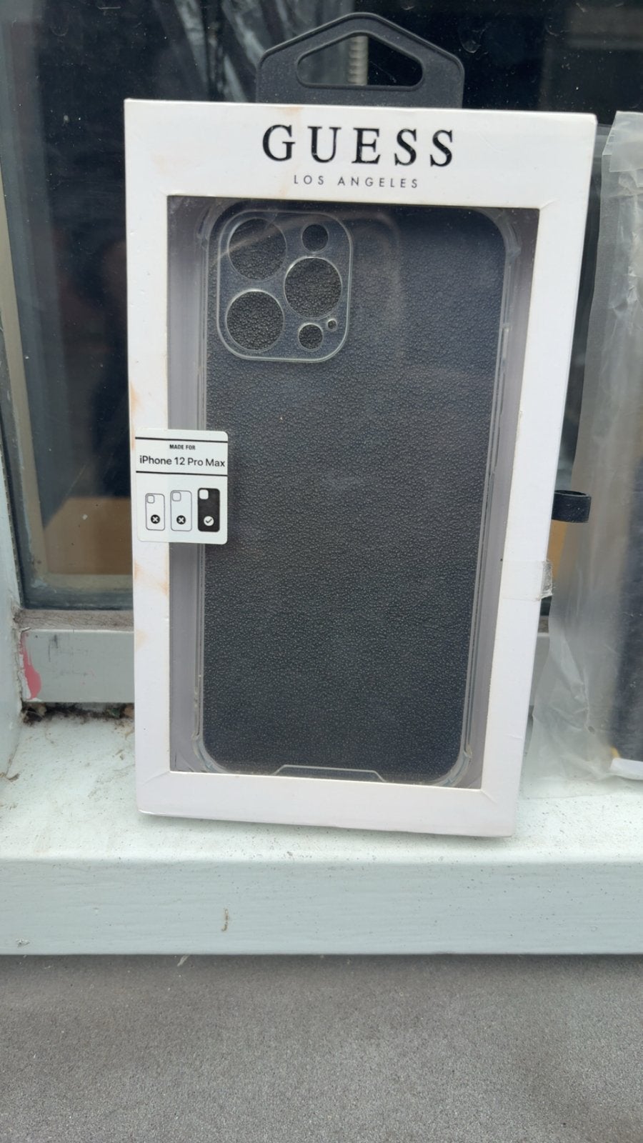 Guess iPhone 12 Pro Max hoesje - Zwart, Kunststof, Zwart, Nieuw, Hoesje of Tasje