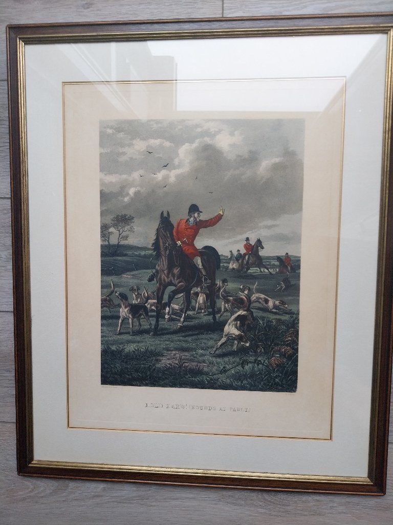 Kleurengravure antiek, Antiek en Kunst, Kunst | Etsen en Gravures, Dagelijks leven, 1800 - 1899, 50 cm, Ophalen of Verzenden