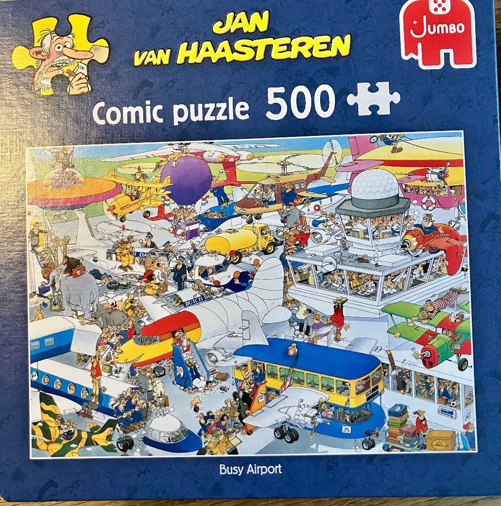 Te koop: Jan van Haasteren 500 stukjes Busy Airport, Ophalen, 500 t/m 1500 stukjes, Zo goed als nieuw, Legpuzzel