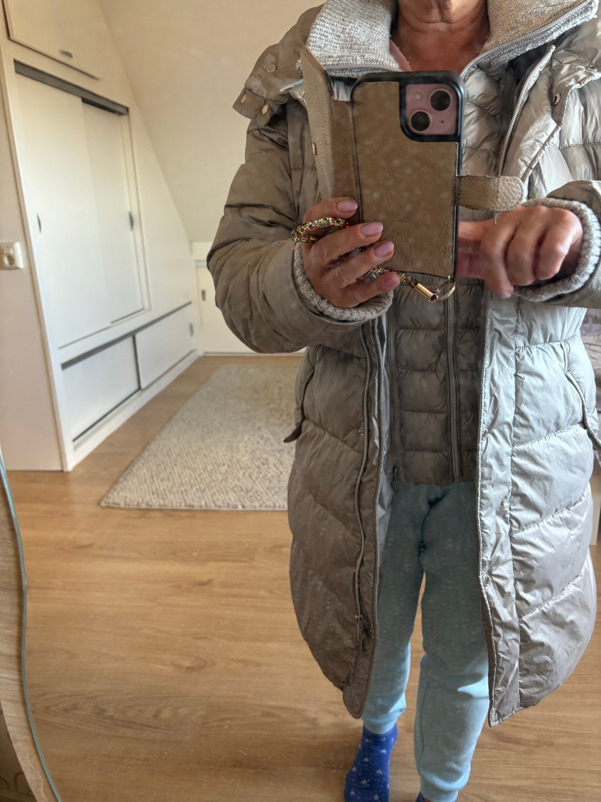 Milestone winterjas champagne kleur maat 38, Ophalen of Verzenden, Gedragen, Maat 38/40 (M), Overige kleuren