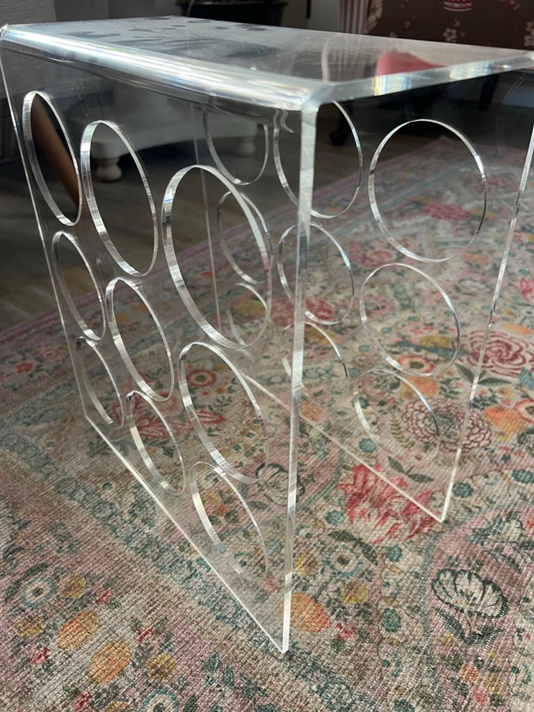 Transparant Acryl Wijnrek - Modern Design, Ophalen, Gebruikt, Kunststof, 5 tot 15 flessen