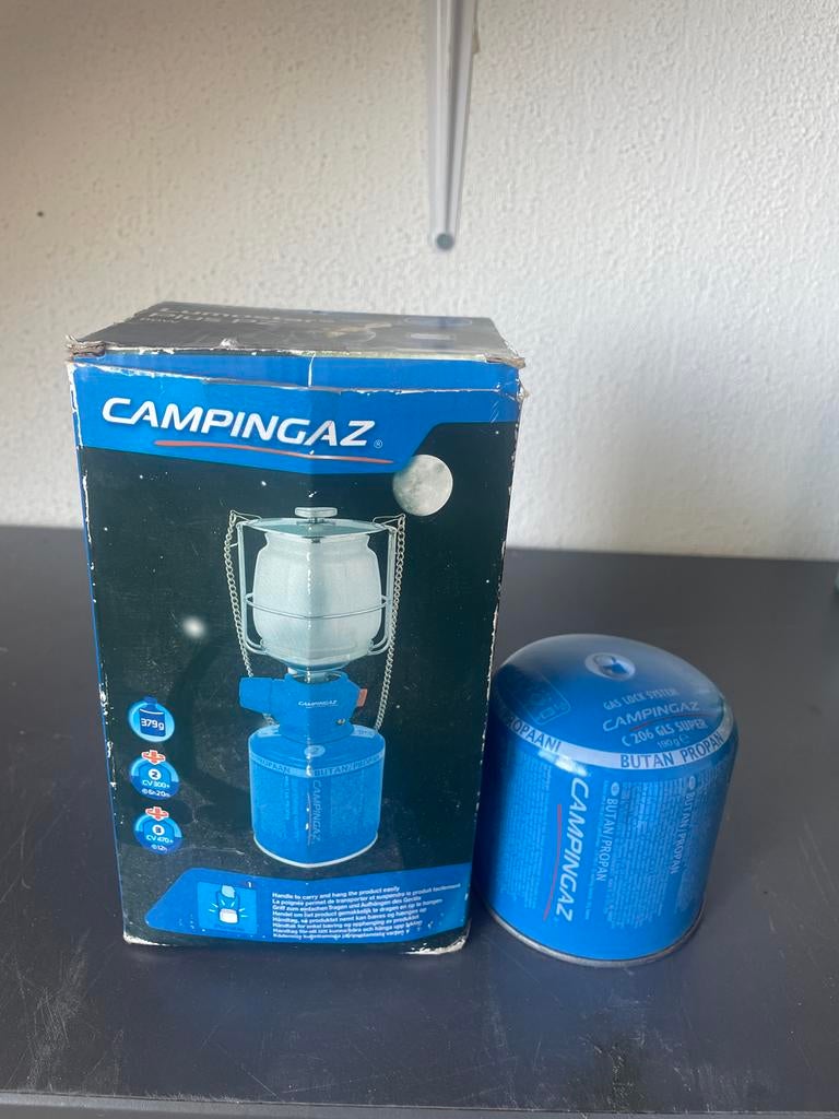 Campingaz lamp met gasfles - Ideaal voor kamperen, Ophalen of Verzenden, Nieuw, Accu