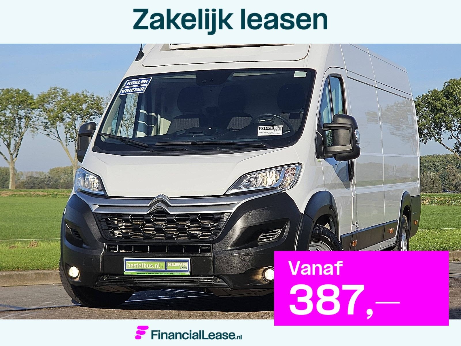 CITROEN JUMPER 2.2 L4H2 Carrier FRIGO Koelwagen 1e Eigenaar, Gebruikt, Euro 6, Citroën, Wit