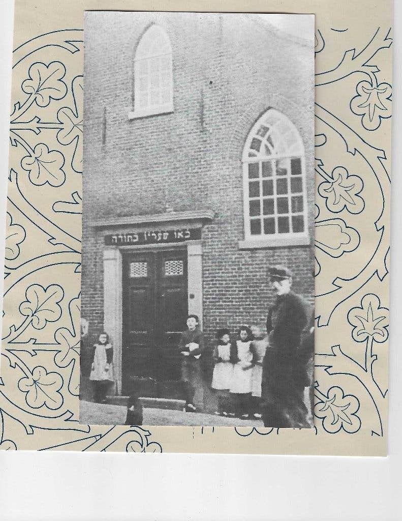 Historische foto van Joodse synagoge in LITH (copie ), Huis en Inrichting, Woonaccessoires | Schilderijen, Tekeningen en Foto's