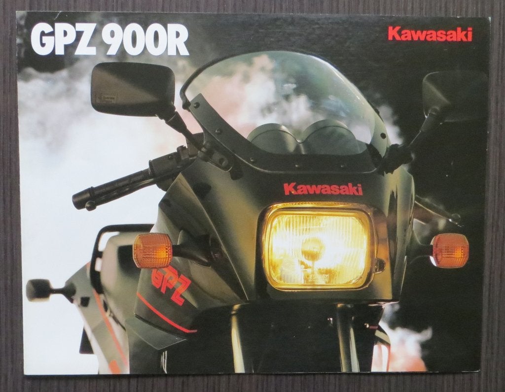 Folder Kawasaki GPZ 900 R-A5 Ninja - 1988 - 4 blz (Engels), Verzenden, Kawasaki