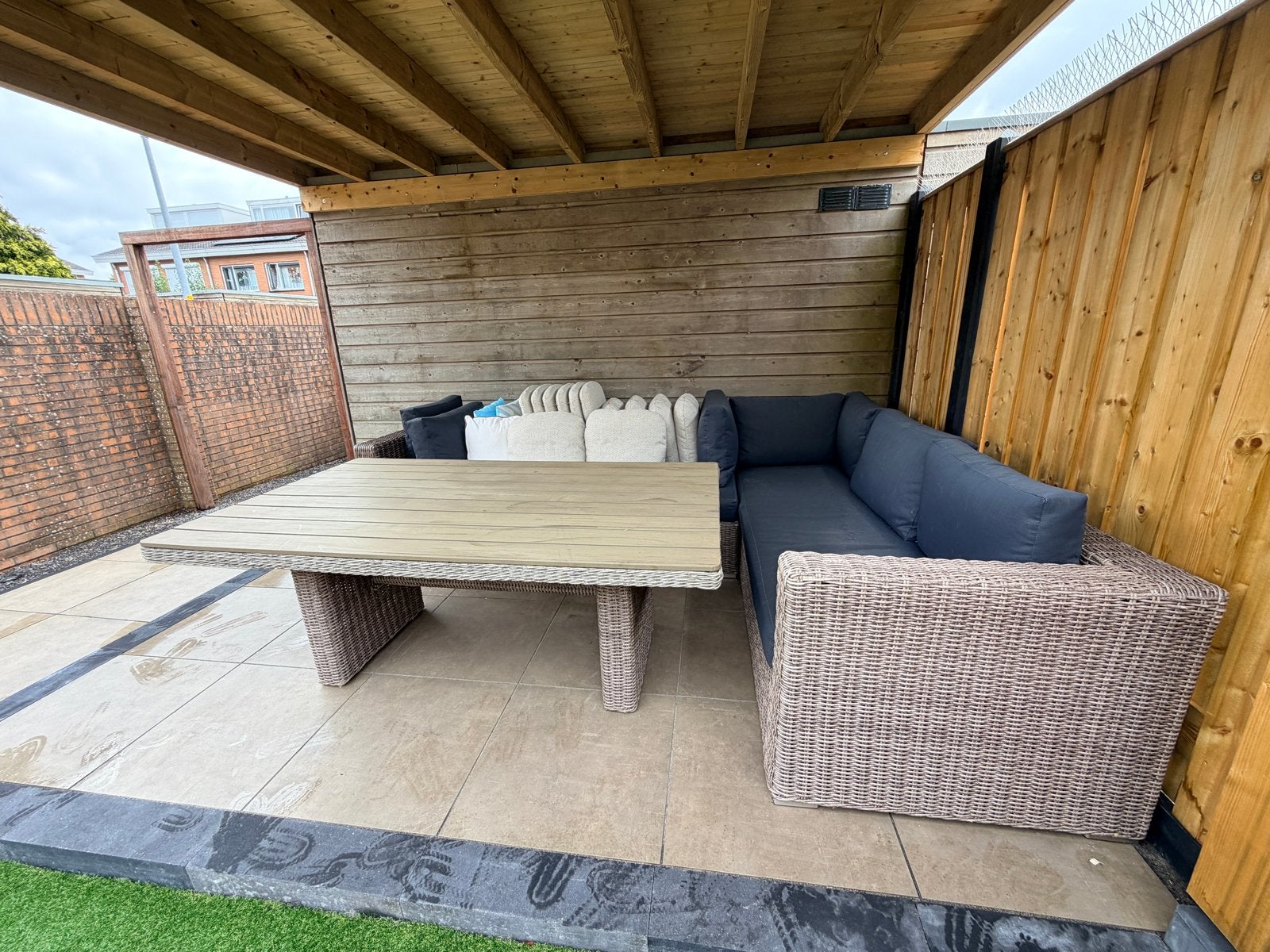 Loungeset met tafel - Garden Impressions, Ophalen, 5 zitplaatsen, Gebruikt, Loungeset
