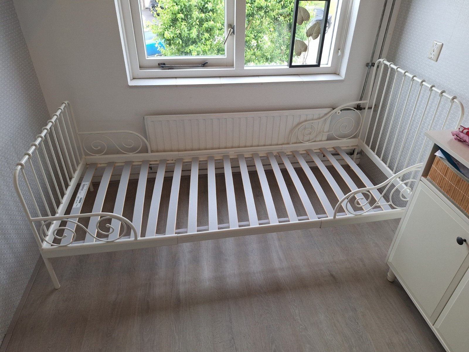 Wit meegroeibed 80x200 cm - Ideaal voor kinderkamer, Eenpersoons, Wit, Ophalen of Verzenden, 80 cm