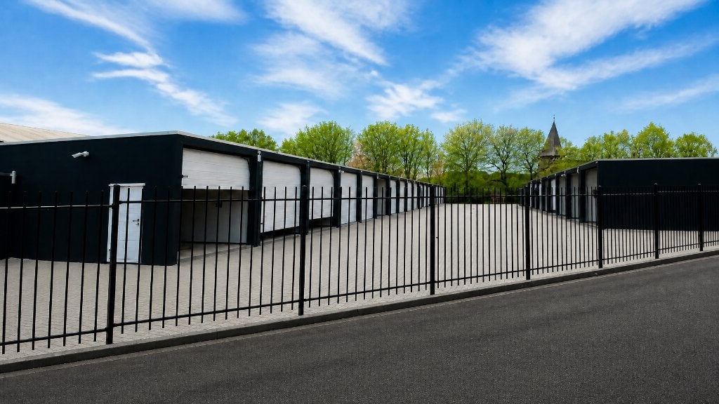 Grote garagebox (9x3x3m). Kleinschalig park nabij Heerlen, Limburg
