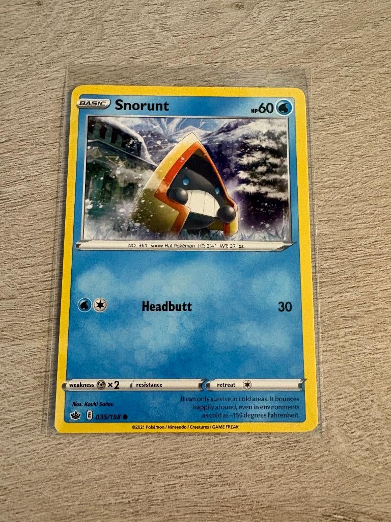 Snorunt 035/198 Chilling Reign - Pokémon Kaart, Ophalen of Verzenden, Nieuw, Losse kaart
