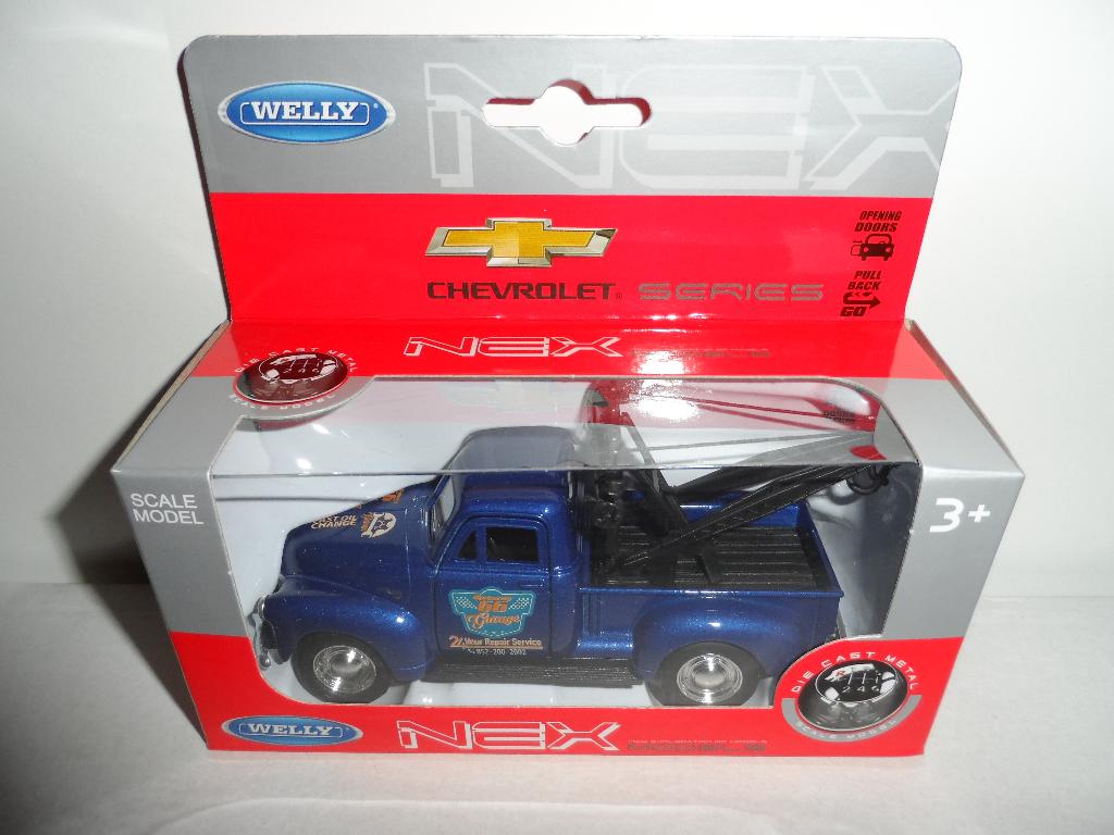 Welly - 1953 Chevrolet Tow Truck Sleepwagen (blauw) 1:36, Ophalen of Verzenden, Nieuw, Auto