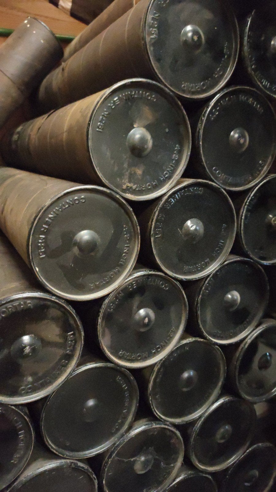 WW2 US 4.2 inch 107mm mortier kokers, Ophalen of Verzenden, Amerika