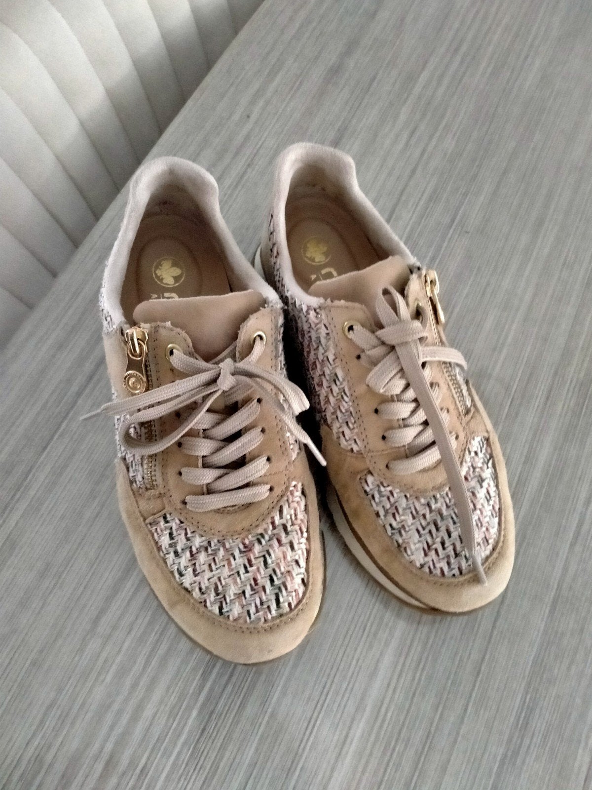 Rieker sneakers met rits en veters, Ophalen, Bruin, Sneakers of Gympen, Gedragen