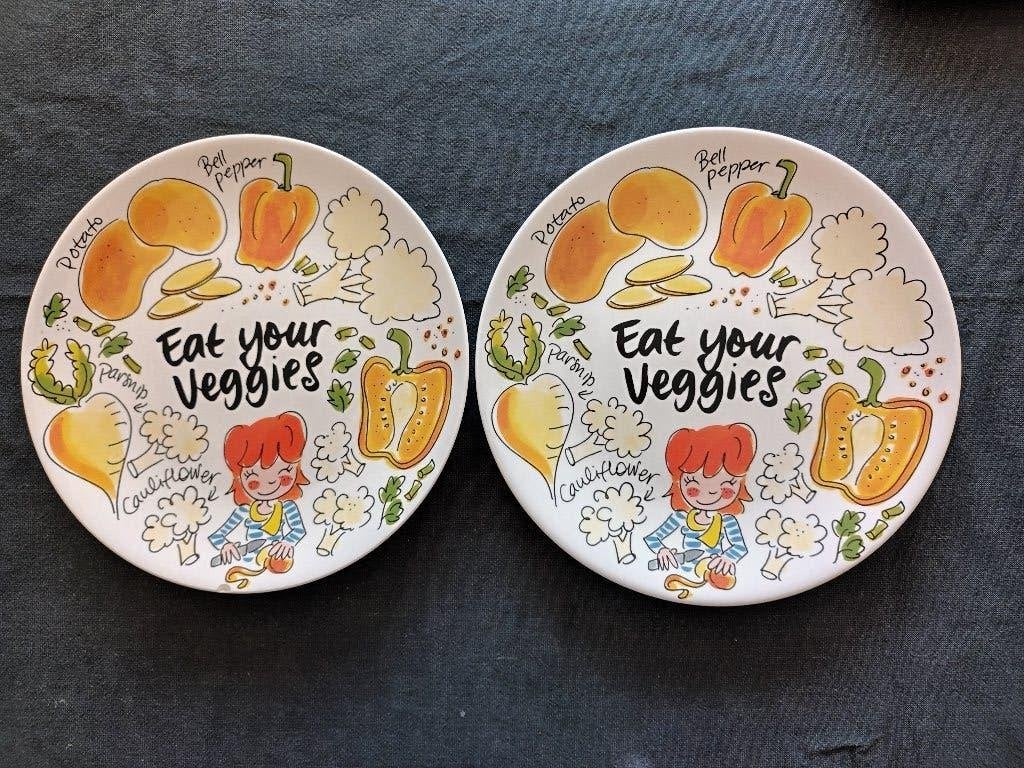 NIEUW Blond Amsterdam Eat Your Veggies dinerborden 2 stuks, Ophalen, Nieuw, Bord(en), Modern