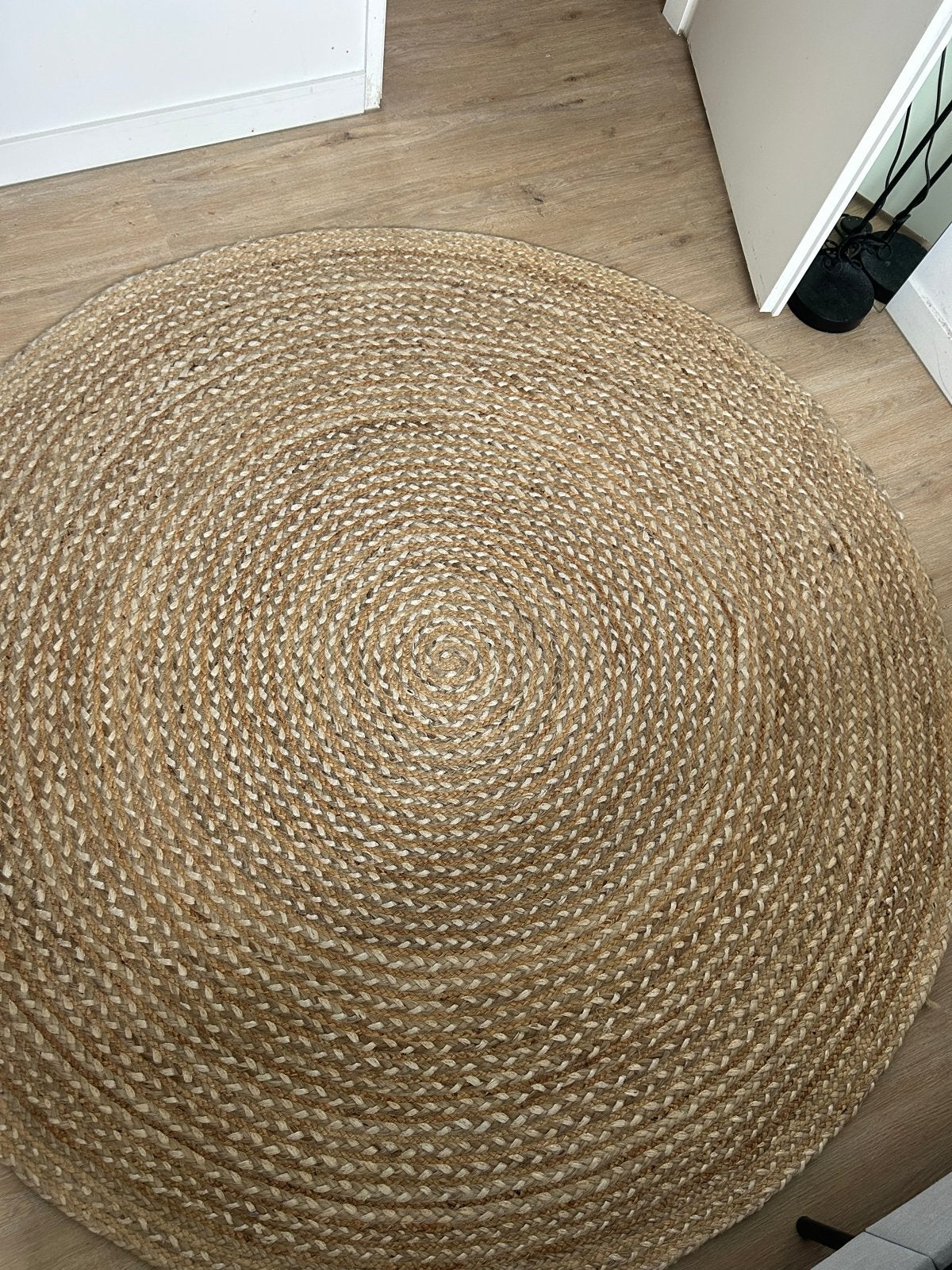 Rond Juten Vloerkleed - Madras Natural 180 cm, Huis en Inrichting, Stoffering | Tapijten en Kleden, Ophalen, Beige, 150 tot 200 cm