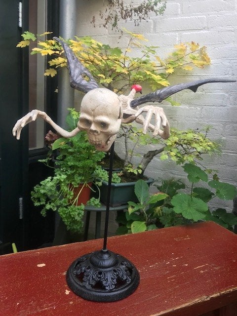 gietijzeren beeld, VLIEGENDE SKELETVAMPIER, Ophalen of Verzenden