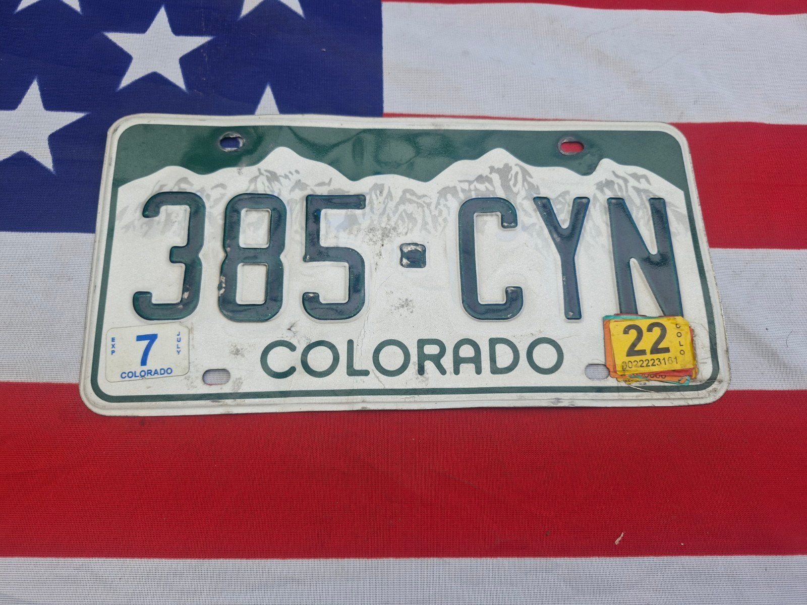 Kentekenplaat Colorado USA Nummerbord Nummerplaat License VS, Verzenden, Gebruikt, Auto's
