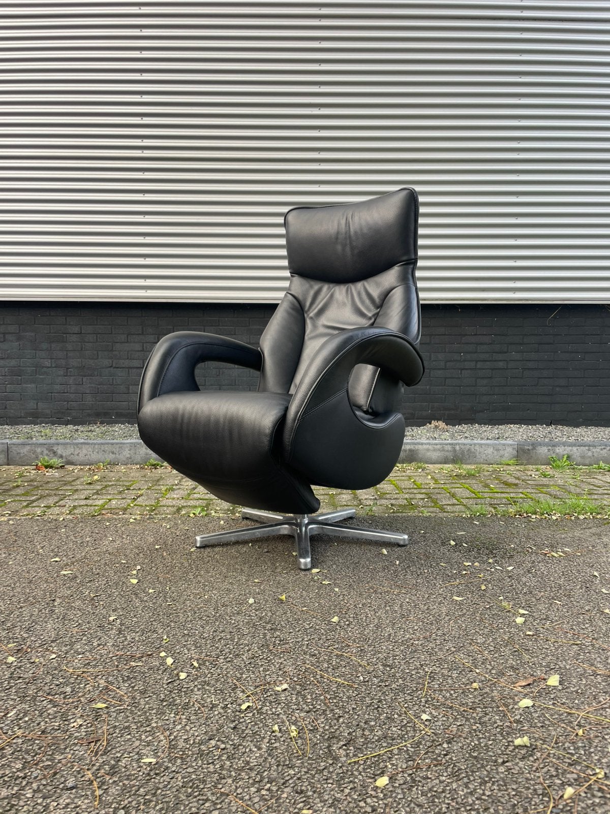 Elektrische zwarte relax fauteuil / relax stoel met accu, Huis en Inrichting, Ophalen, Minder dan 75 cm, 50 tot 75 cm, A