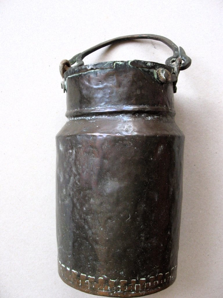 Antieke roodkoperen melkbus, handgemaakt 19e eeuw, Antiek en Kunst, Ophalen of Verzenden, Koper