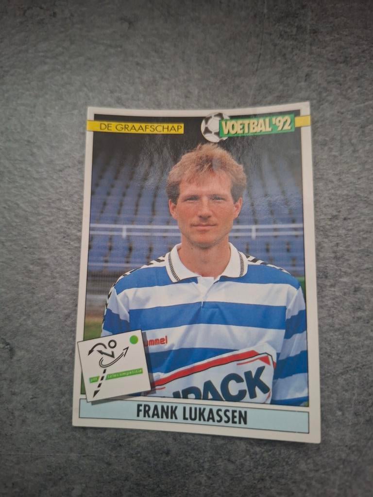 Panini sticker Voetbal 92. Frank Lukassen De Graafschap., Verzenden, Zo goed als nieuw, Sticker