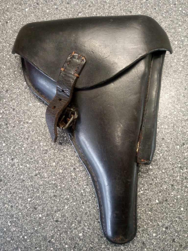 WW1 WO1 1917 origineel Luger p08 holster hard shell zwart, Ophalen of Verzenden, Overige soorten, Duitsland, Overige typen