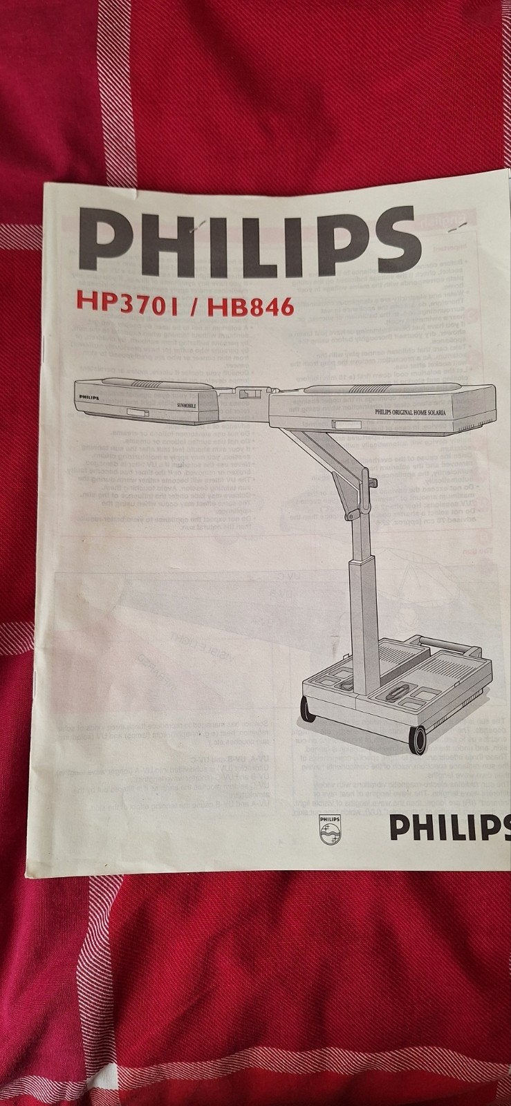 Philips Home Solarium HP3701 / HB846 - Zonnebank, Ophalen, Gebruikt, Zonnebank enkelzijdig, Minder dan 10 lampen