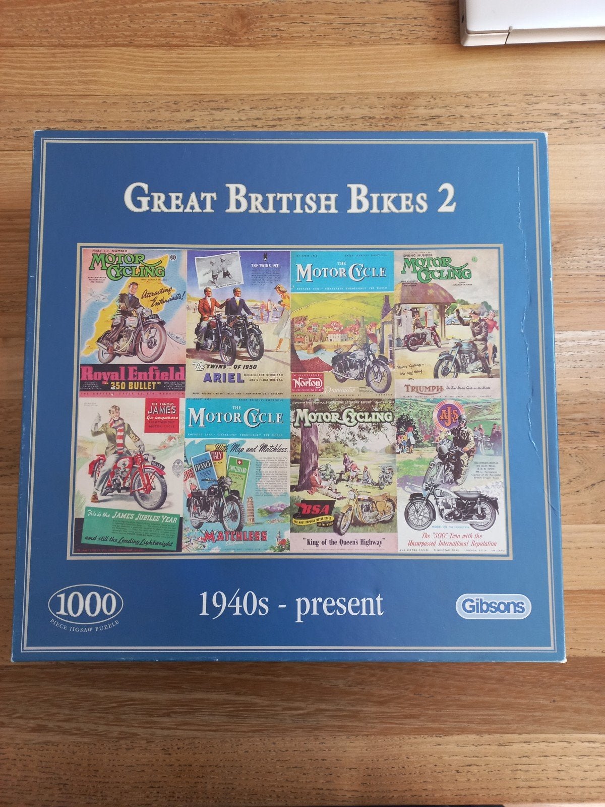 Gibsons Great British Bikes 2 Legpuzzel 1000 stukjes, Ophalen of Verzenden, Gebruikt