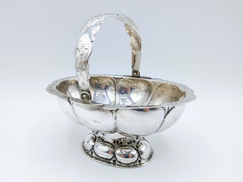 Zilveren mand van brandewijnkom T. Brongers, Winschoten 1750, Antiek en Kunst, Verzenden, Zilver