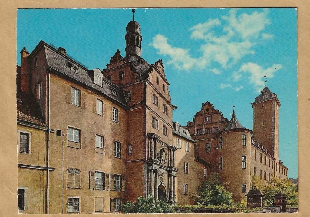 Ansichtkaart Bad Mergentheim Duitsland - Kasteel, Verzamelen, Ansichtkaarten | Buitenland, Ophalen of Verzenden, 1940 tot 1960
