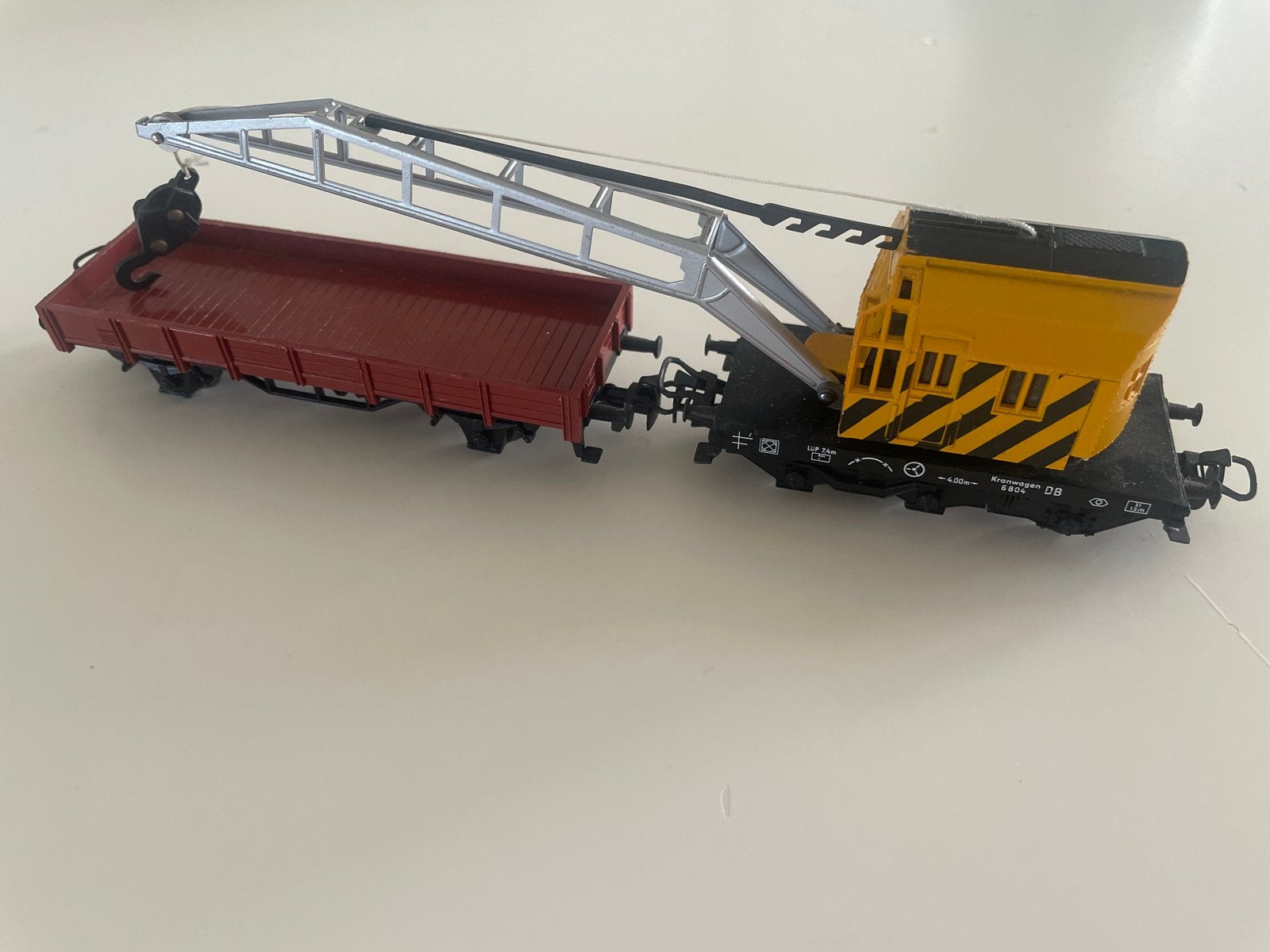 Märklin Kraanwagen met platte wagon - Zo goed als nieuw, Wisselstroom, Wagon, Ophalen of Verzenden, Zo goed als nieuw