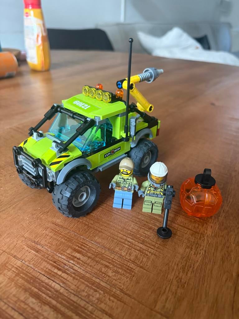 Lego City 60121 Vulkaan Onderzoektruck - Compleet (mist 1 st, Lego, Ophalen of Verzenden, Complete set, Inclusief instructies
