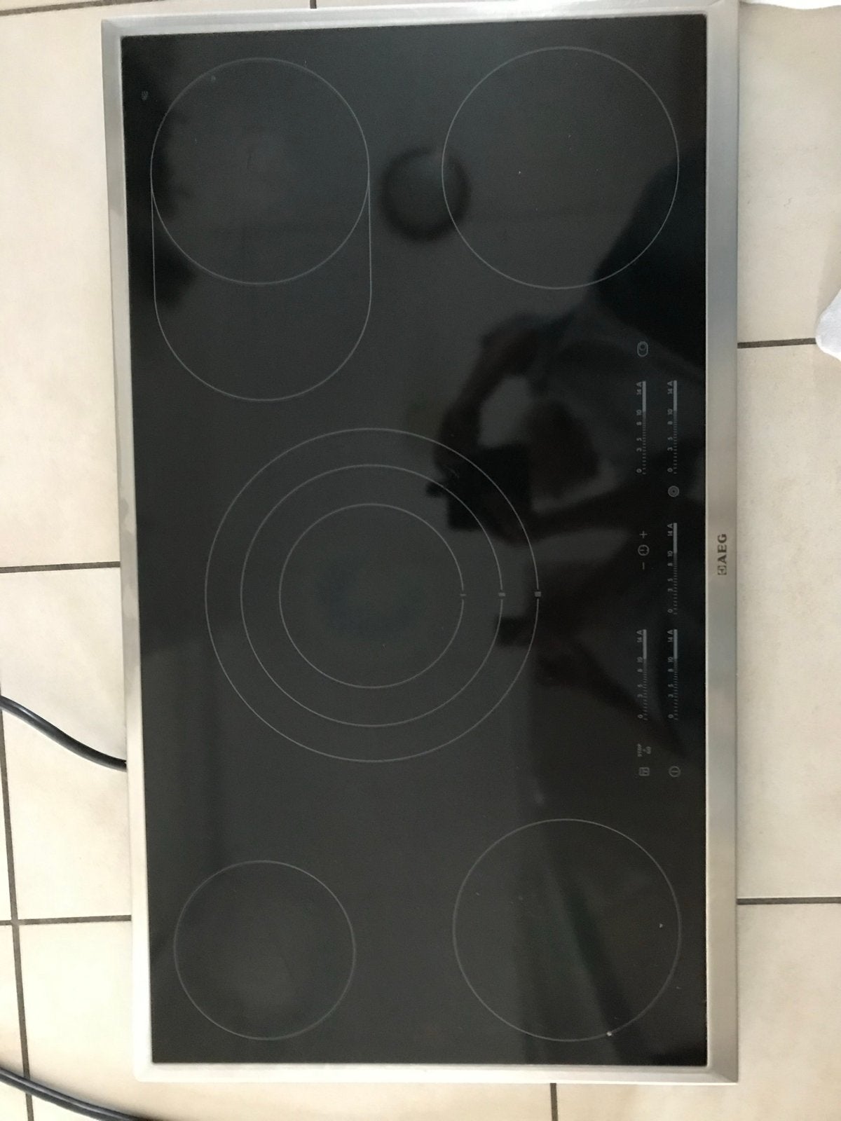 AEG HK955070XB Keramische Kookplaat - 2 Fase Aansluiting, Ophalen, Gebruikt, Keramisch, Inbouw