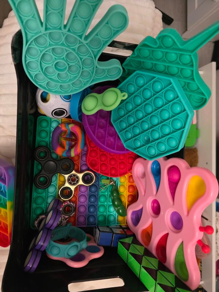 Grote collectie fidget toys: Pop-its, spinners en meer!, Ophalen, Zo goed als nieuw, Jongen of Meisje
