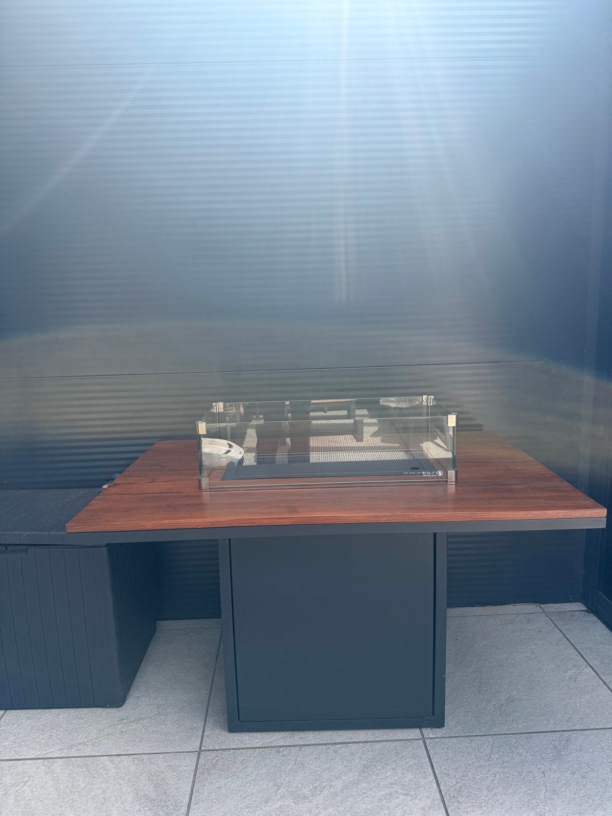 Cosi Vuurtafel met glazen ombouw, Ophalen, Zo goed als nieuw, Vuurkorf