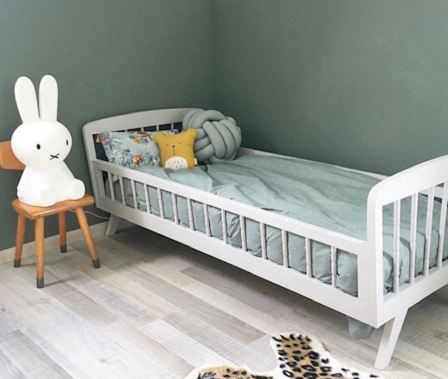 RETRO VINTAGE PEUTERBEDJE PLÁÁTJE 60x150cm Met lattenbodem, Ophalen, Lattenbodem