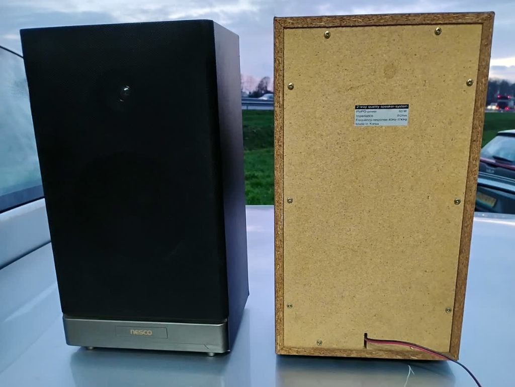 Nesco luidsprekers - set van 2 - vintage, Overige merken, Stereo speakers, Gebruikt, Ophalen of Verzenden