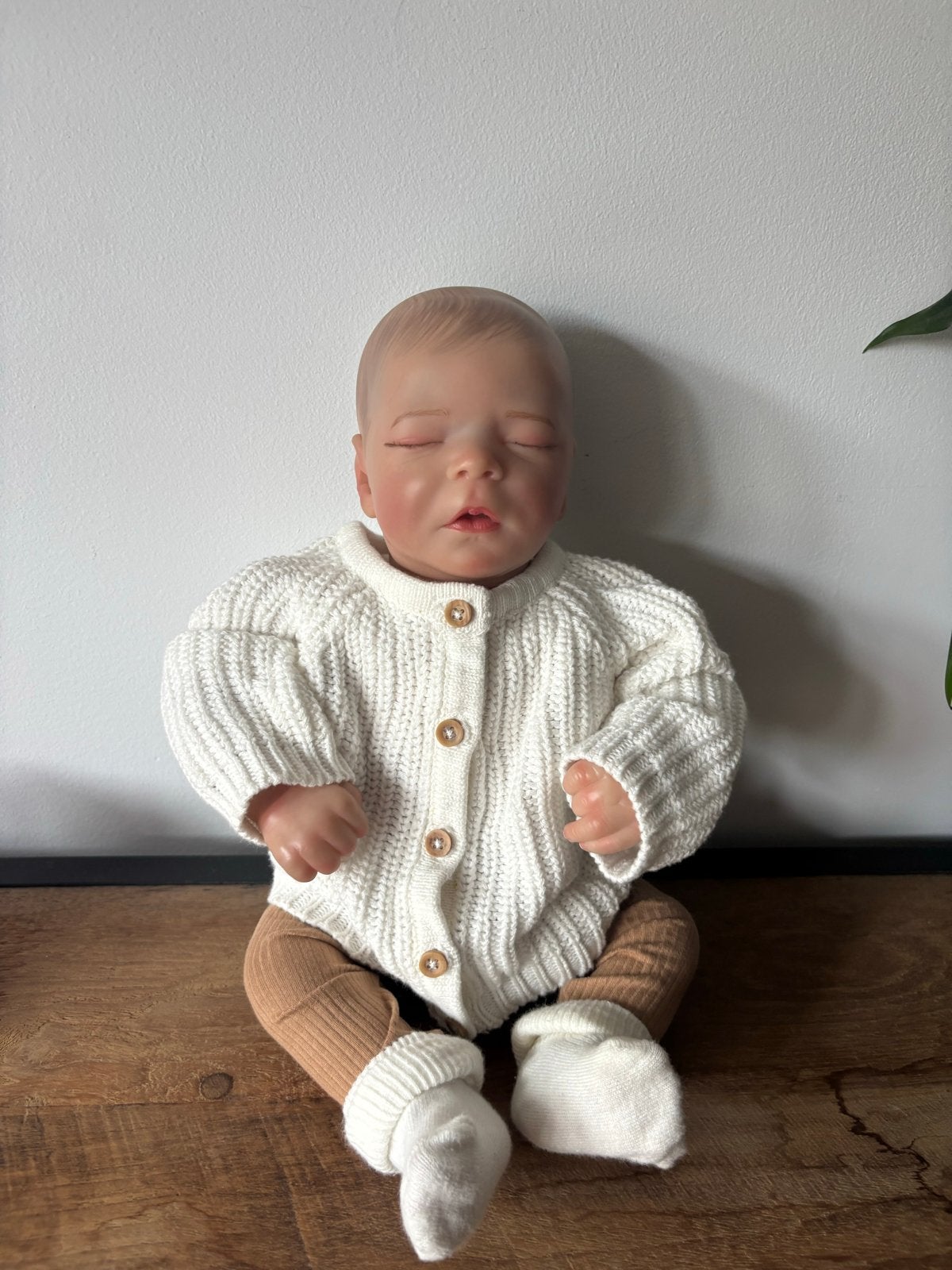 Realistische Reborn Babypop - Slapend Jongetje, Kinderen en Baby's, Speelgoed | Poppen, Ophalen of Verzenden, Zo goed als nieuw