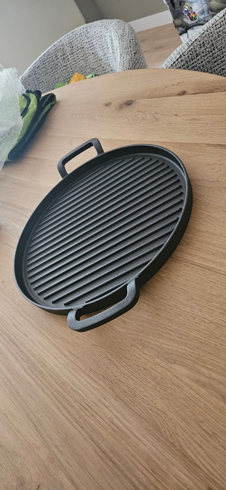 TAINO Gietijzeren Grillpan - Rond, 310mm, Ophalen of Verzenden, Nieuw