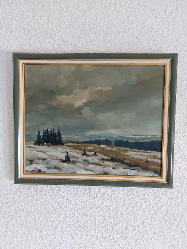 Prachtig Winterlandschap Hoge Venen - Jean Mehaignoul (1965), Ophalen of Verzenden
