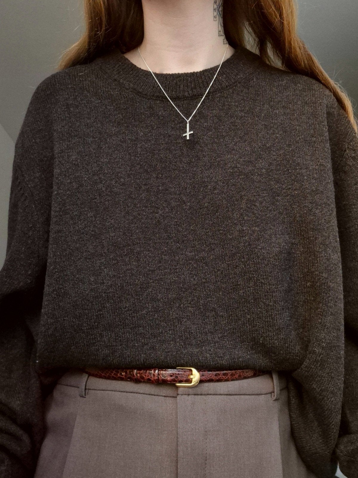 H&M Premium Selection donkerbruin wollen trui, H&M, Bruin, Maat 46/48 (XL) of groter, Nieuw