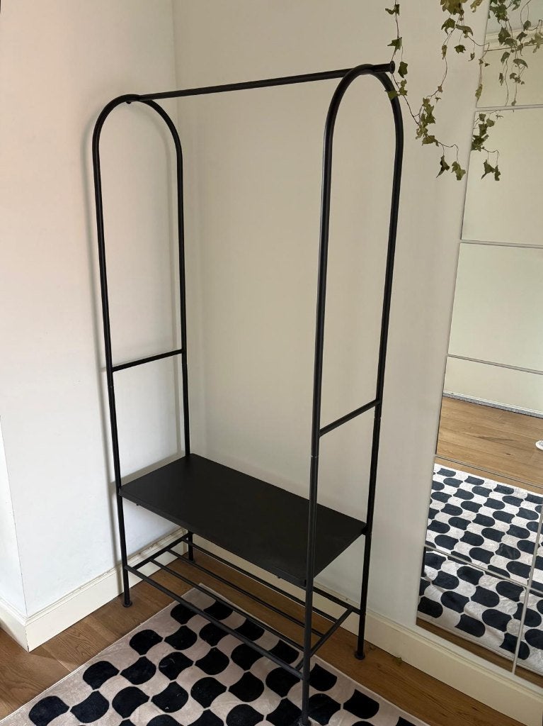 IKEA kapstok met schoenenrek, Zo goed als nieuw, Metaal, 150 tot 200 cm, Ophalen